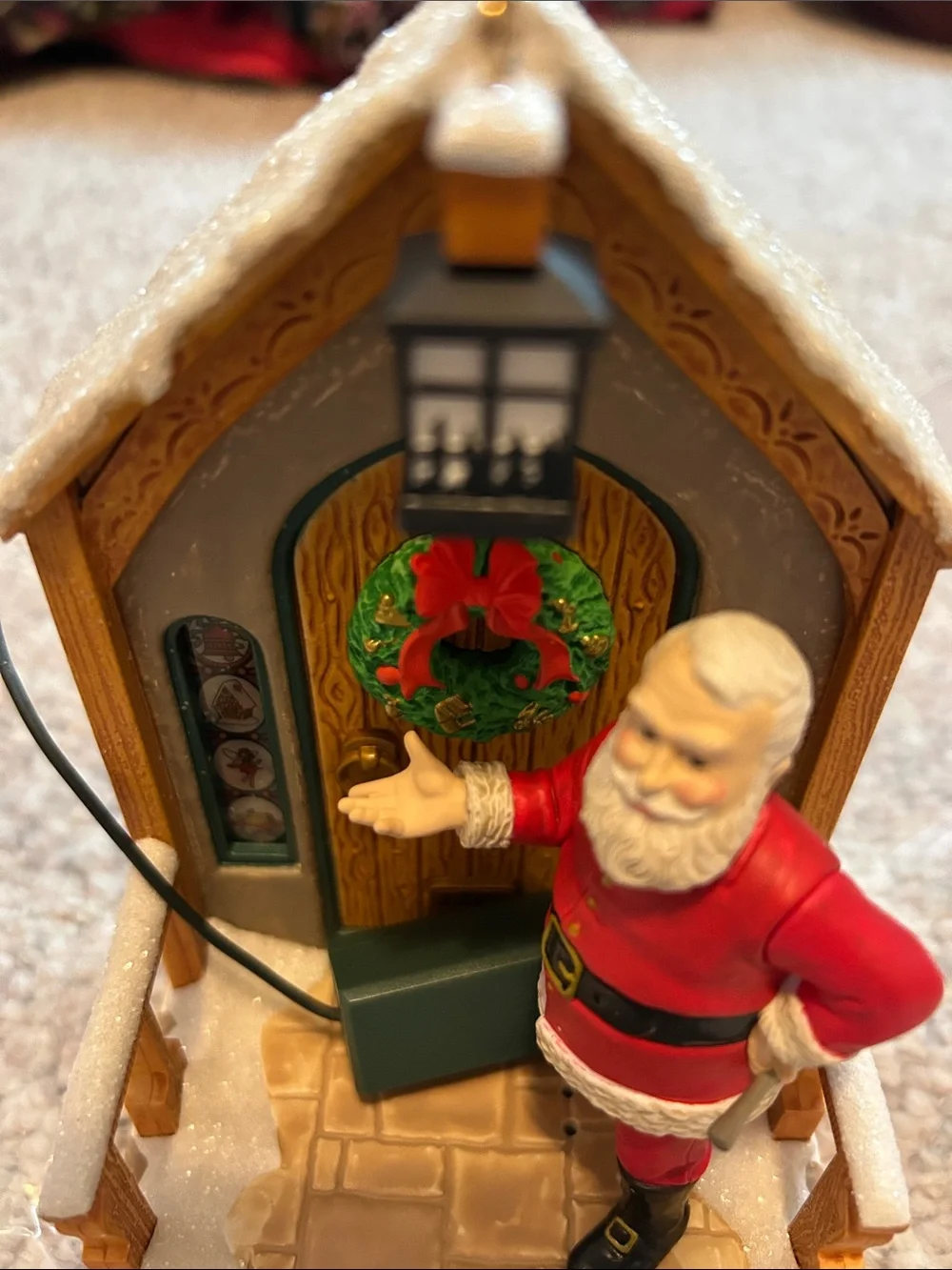 2011 Hallmark Keepsake Ornament - Decking the Door - Santa in Red